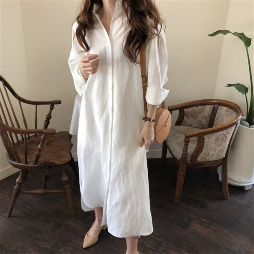 Relaxed Fit Long Sleeve Summer Dress for Women
