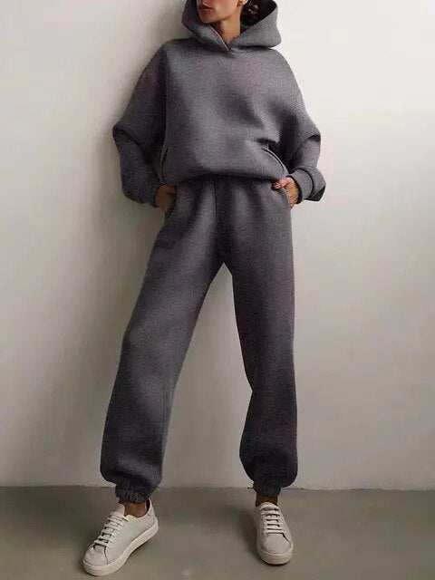 Relaxed Fit Women's Sporty Tracksuit Set