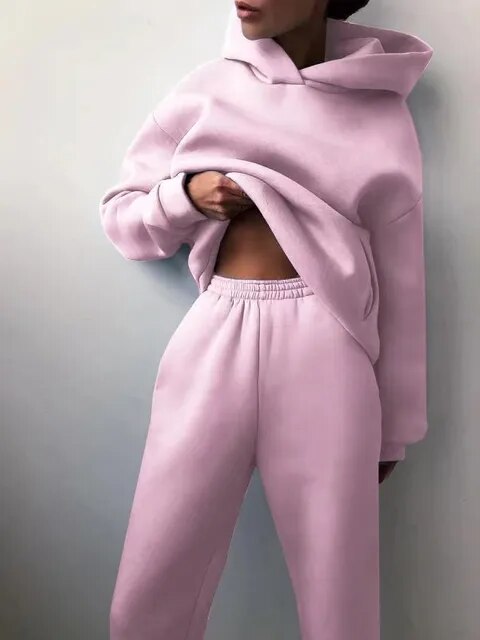 Relaxed Fit Women's Sporty Tracksuit Set