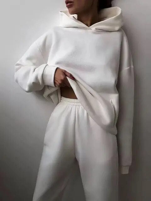 Relaxed Fit Women's Sporty Tracksuit Set