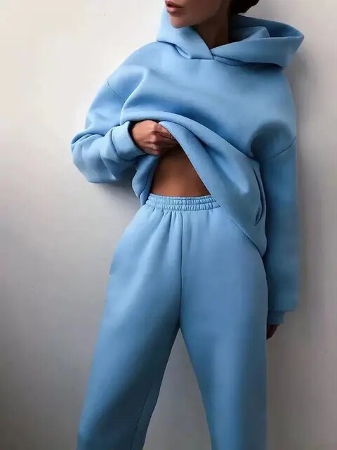 Relaxed Fit Women's Sporty Tracksuit Set