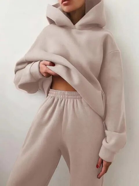 Relaxed Fit Women's Sporty Tracksuit Set