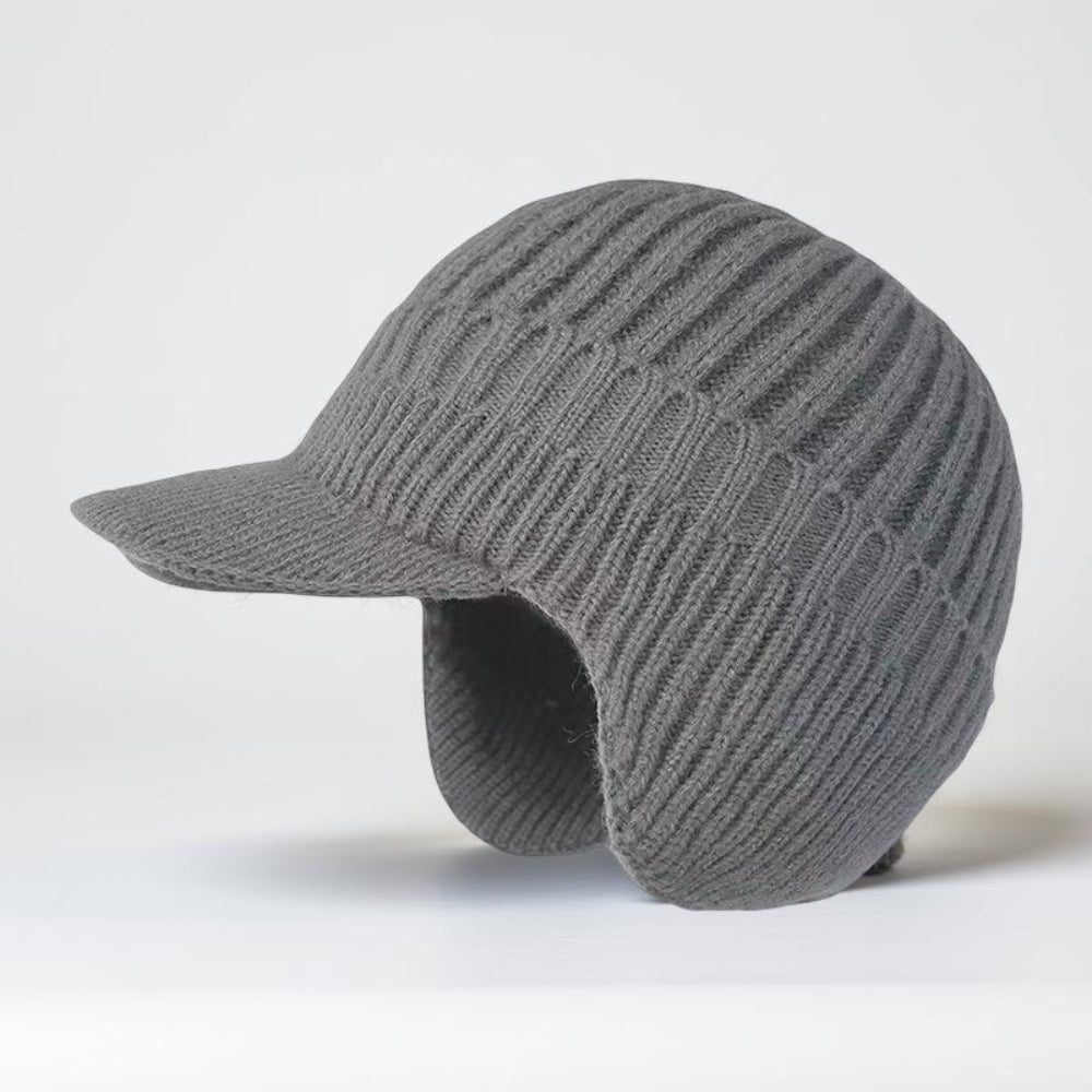 Warm Cable Knit Beanie Hat with Earflaps