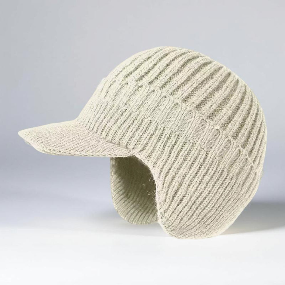 Warm Cable Knit Beanie Hat with Earflaps