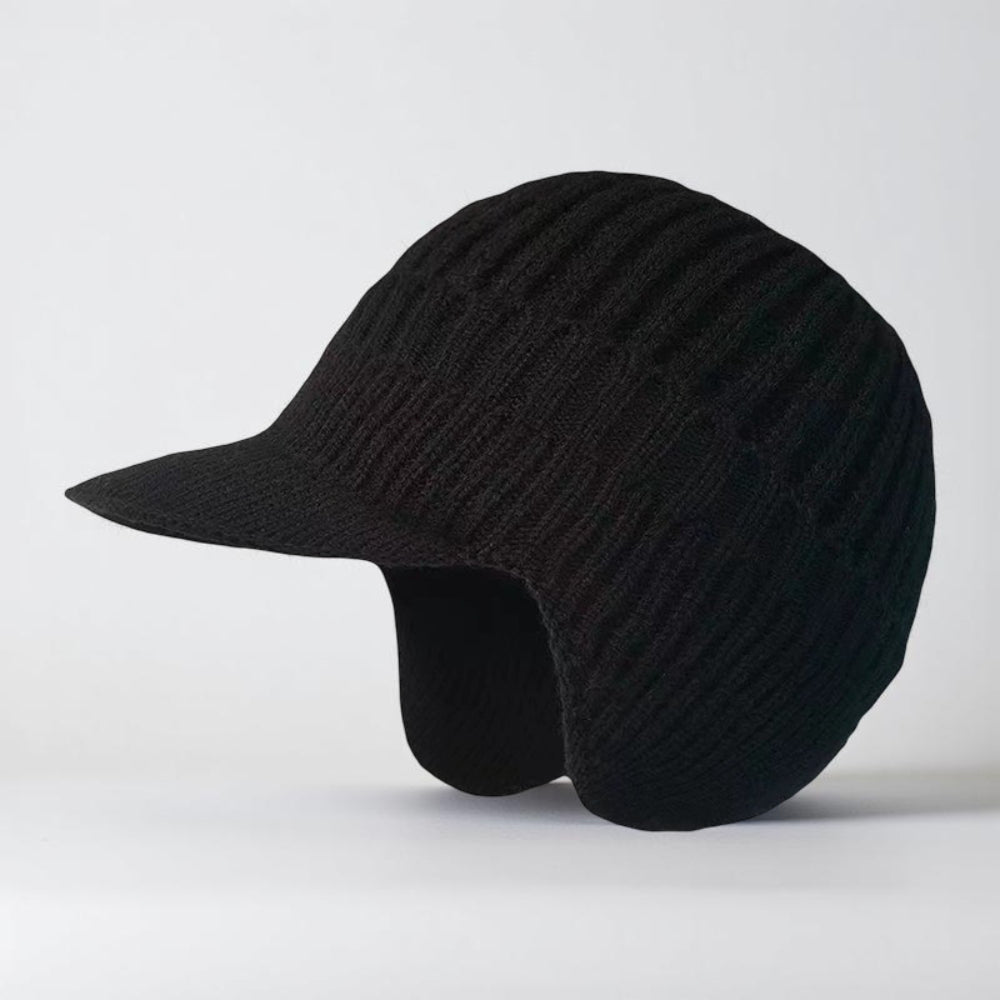 Warm Cable Knit Beanie Hat with Earflaps - VogeLuxe
