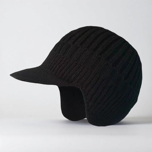Warm Cable Knit Beanie Hat with Earflaps - VogeLuxe