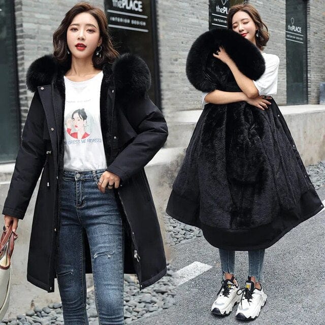 Luxurious Faux Fur Winter Coat - VogeLuxe