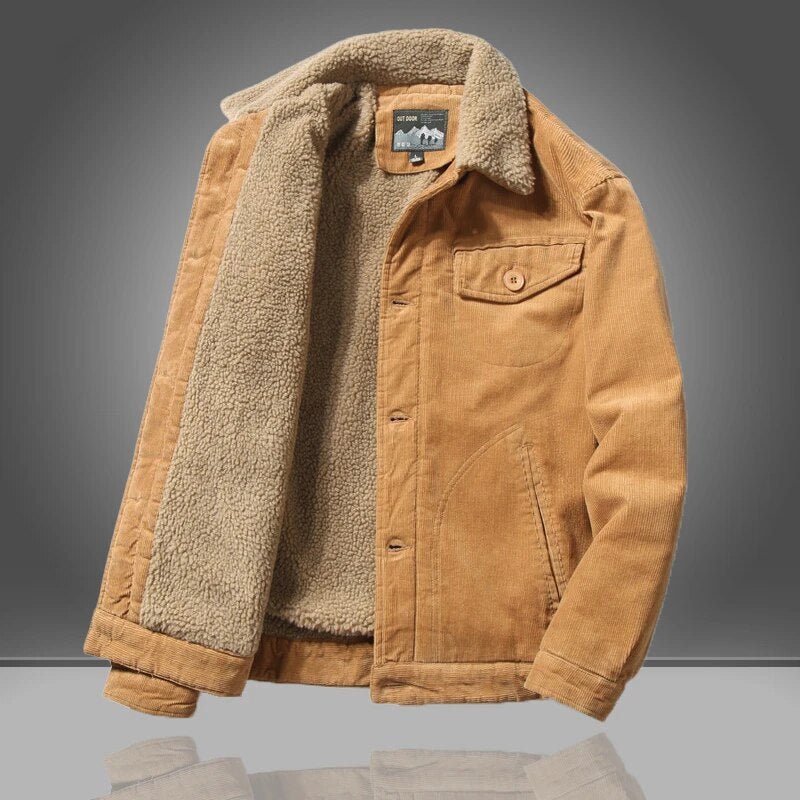 Warm Sherpa Jacket for Men - Fleece Lined Winter Coat
