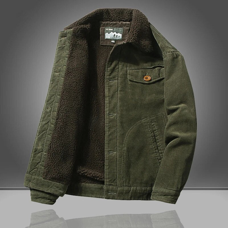 Warm Sherpa Jacket for Men - Fleece Lined Winter Coat
