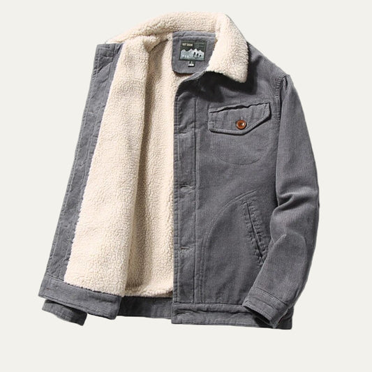 VogeLuxe | Men’s Vintage Lightweight Ribbed Bomber Jacket