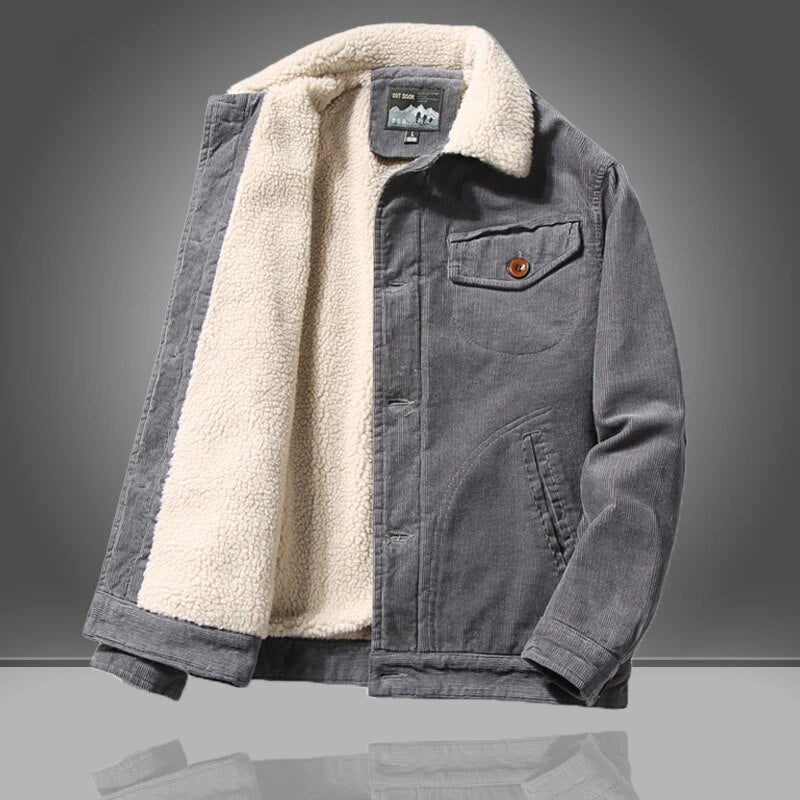Warm Sherpa Jacket for Men - Fleece Lined Winter Coat - VogeLuxe