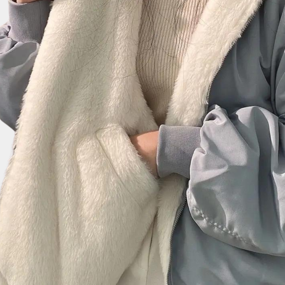 VogeLuxe | Women’s Oversized Fleece Lined Bomber Jacket