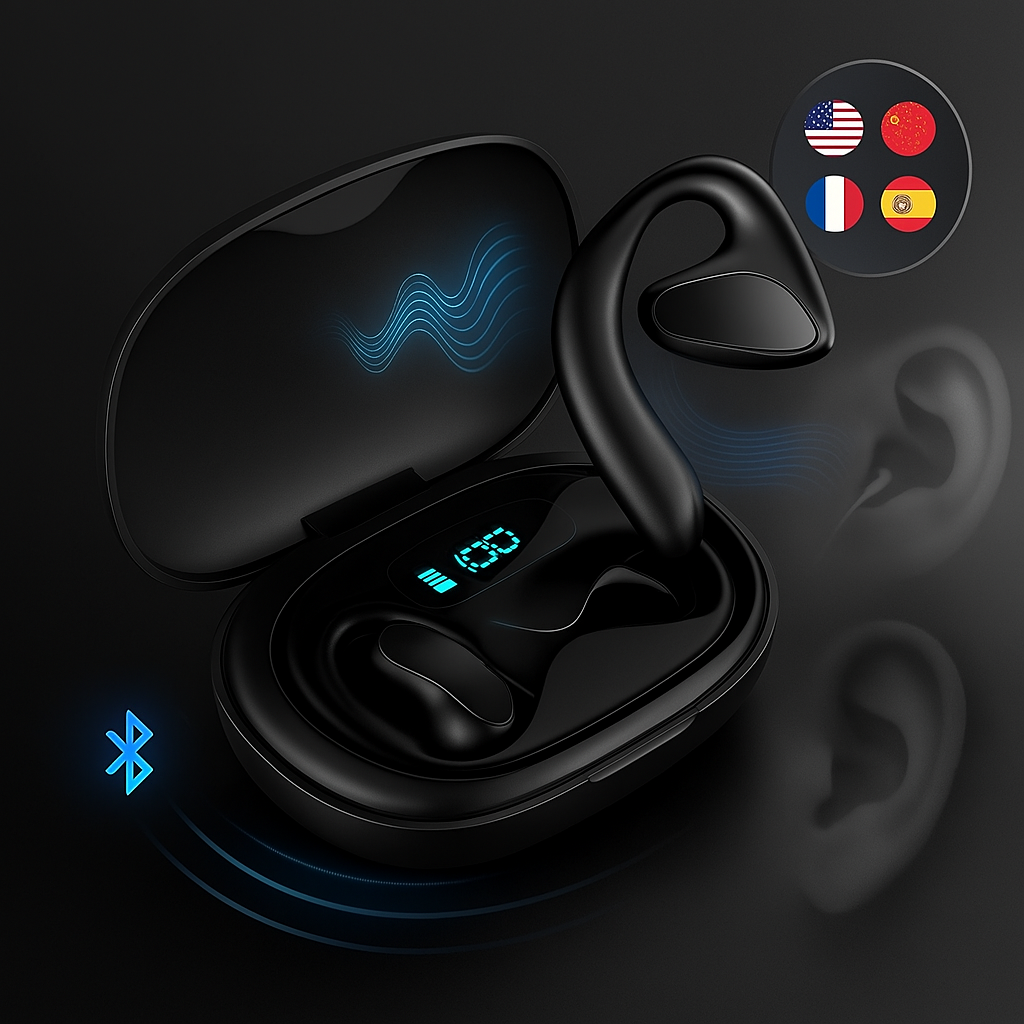 Wireless Real-Time Translation Earbuds with Bluetooth - VogeLuxe