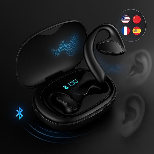 Wireless Real-Time Translation Earbuds with Bluetooth - VogeLuxe