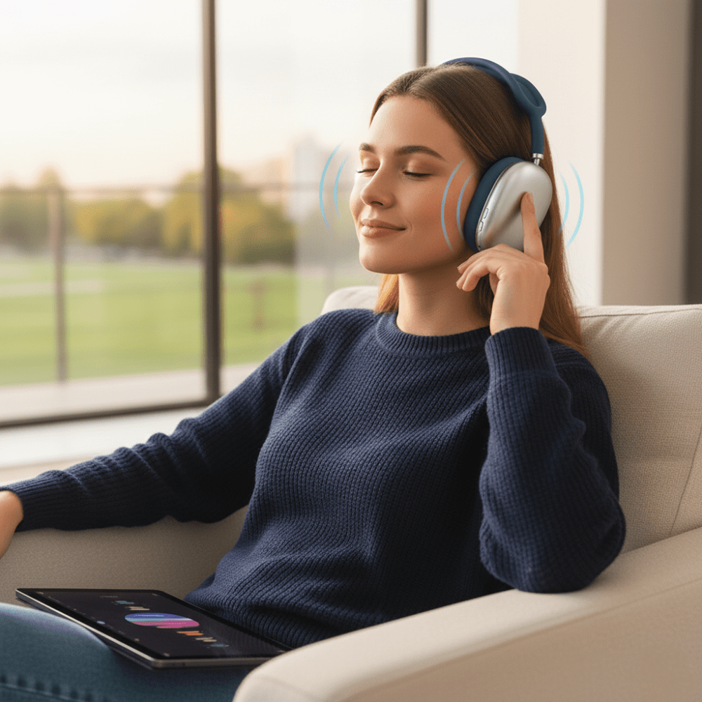 Cordless Over Ear Headphones with Deep Bass Sound