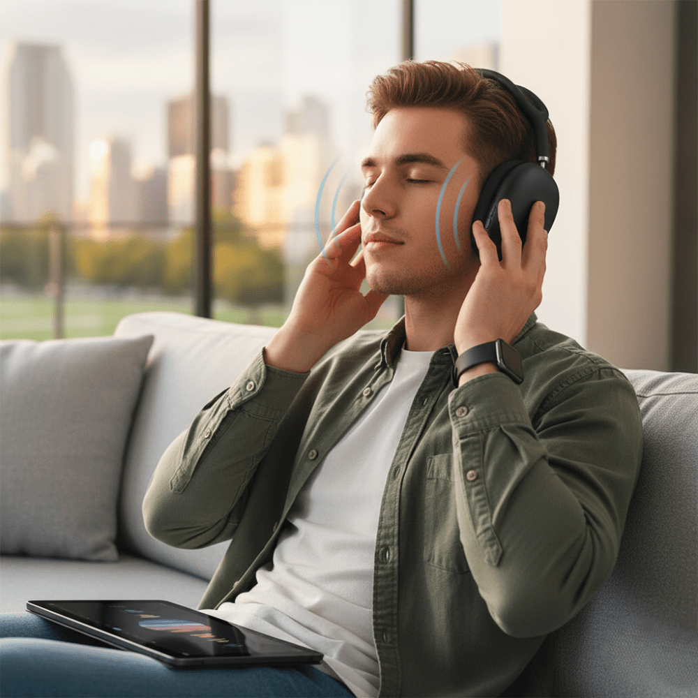 Cordless Over Ear Headphones with Deep Bass Sound - VogeLuxe