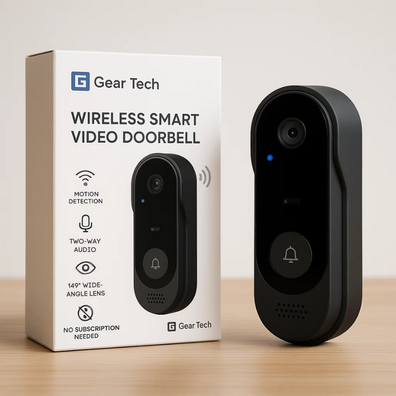Wi-Fi Smart Doorbell with HD Camera and Motion Alerts - VogeLuxe