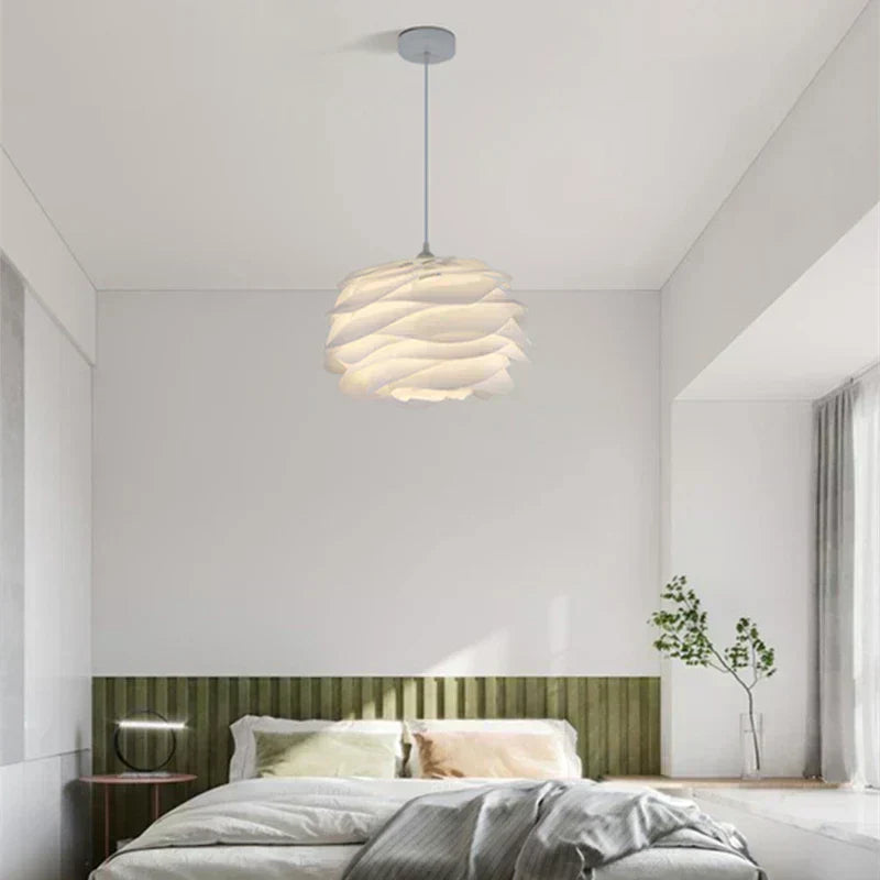 Elegant Glass Pendant Light With Soft Floral Glow