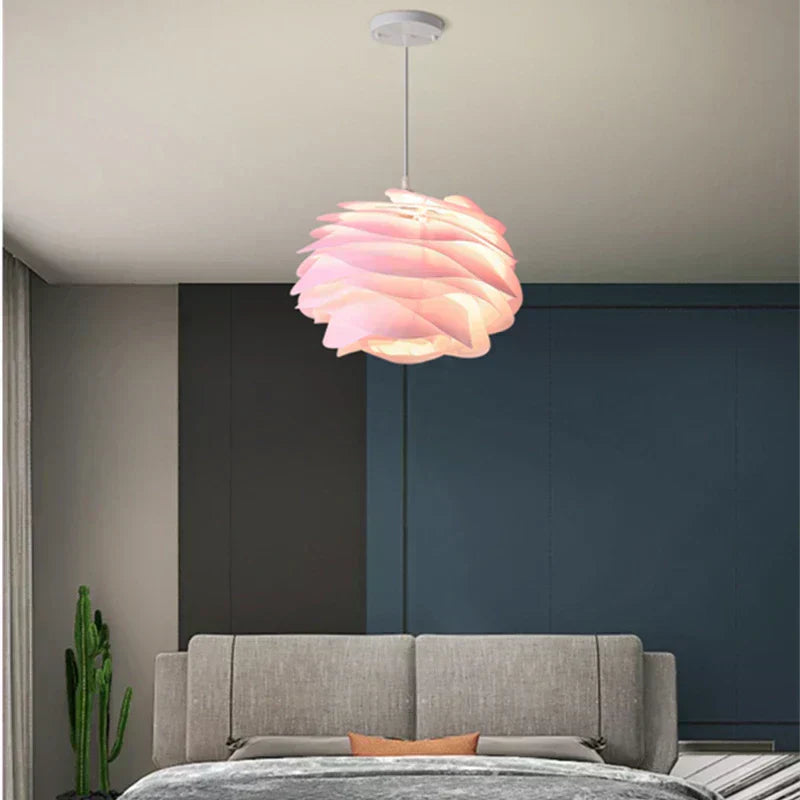 Elegant Glass Pendant Light With Soft Floral Glow