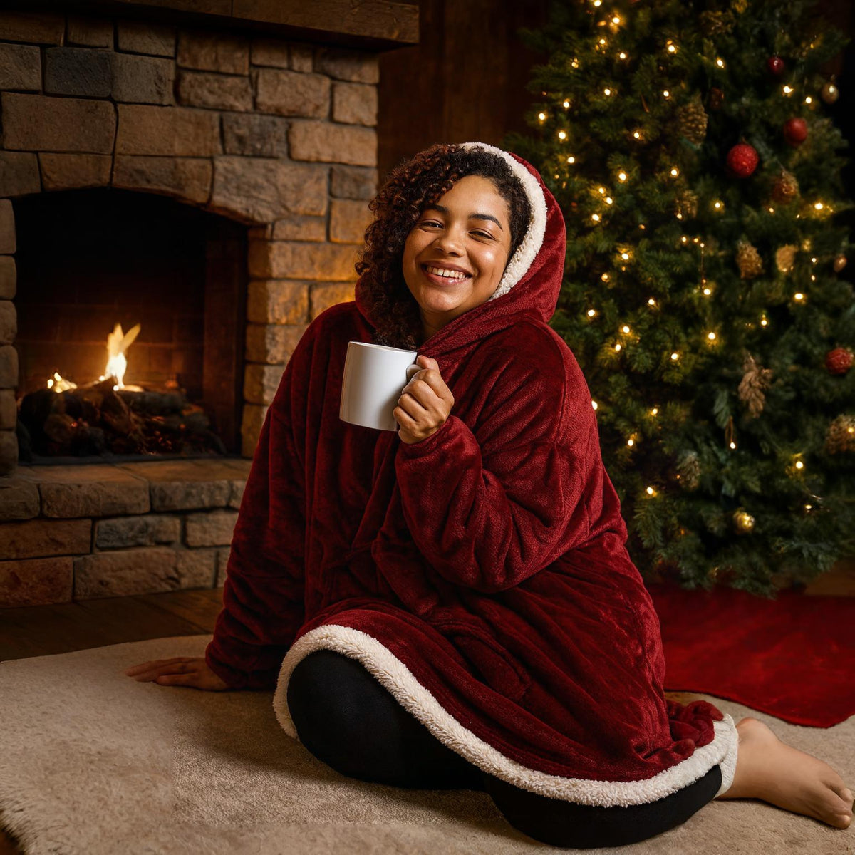 Cozy Oversized Wearable Blanket Sweatshirt - VogeLuxe