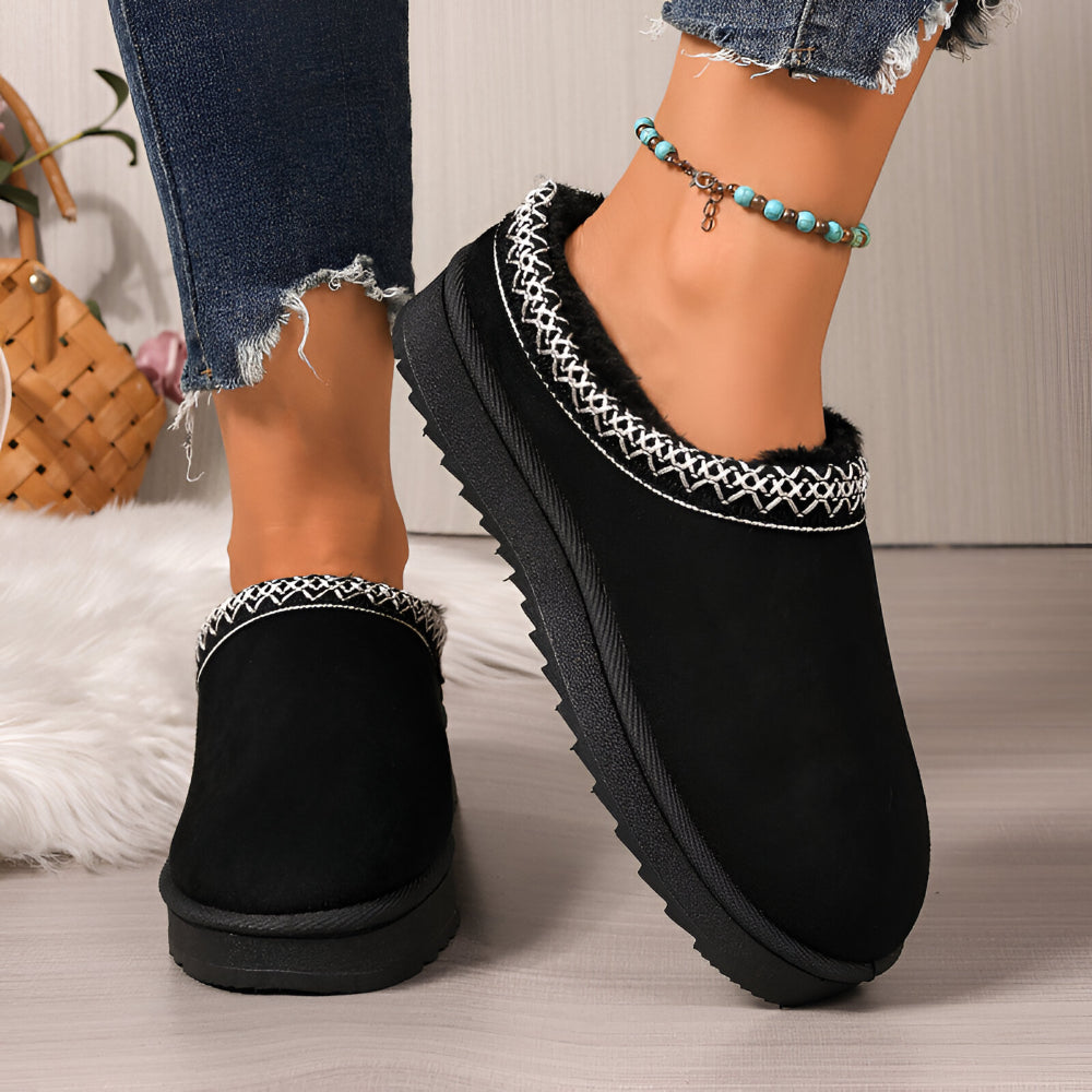 Cozy Women's Fur Lined Slipper Shoes