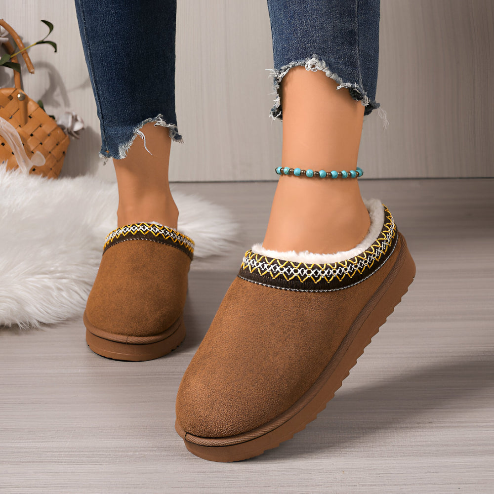 Cozy Women's Fur Lined Slipper Shoes
