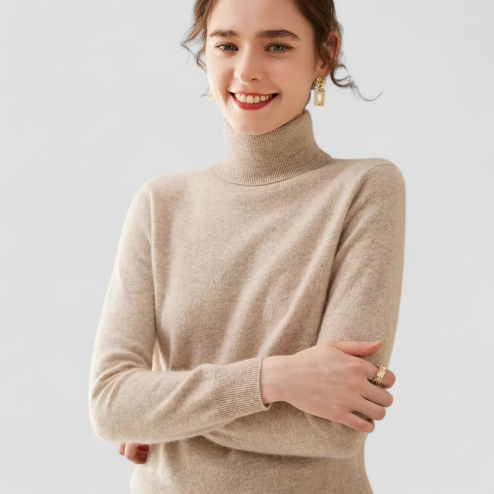 VogeLuxe | Women’s Cashmere Turtleneck Sweater
