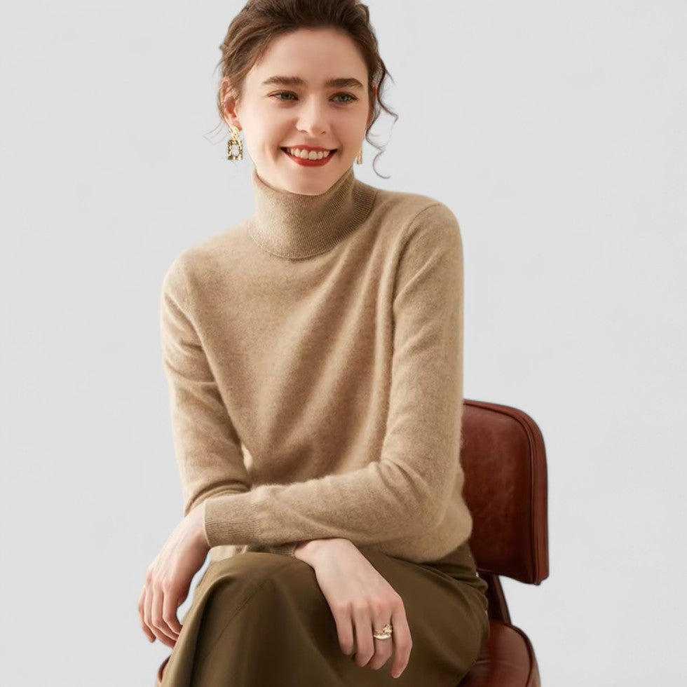 VogeLuxe | Women’s Cashmere Turtleneck Sweater