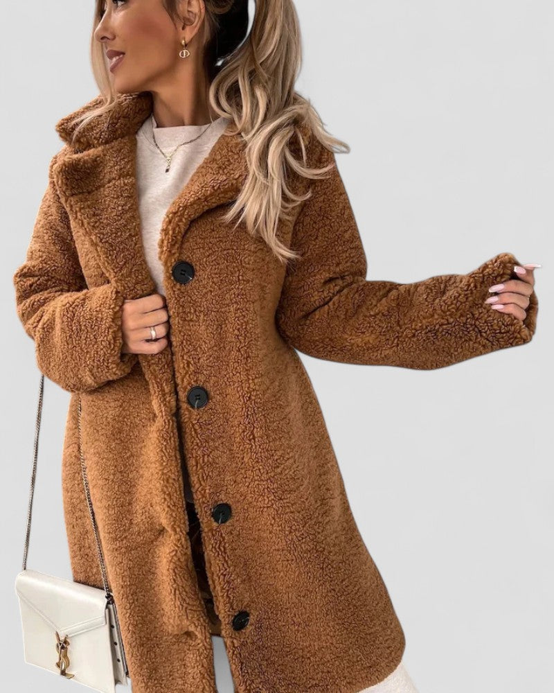 VogeLuxe | Women’s Fuzzy Teddy Coat