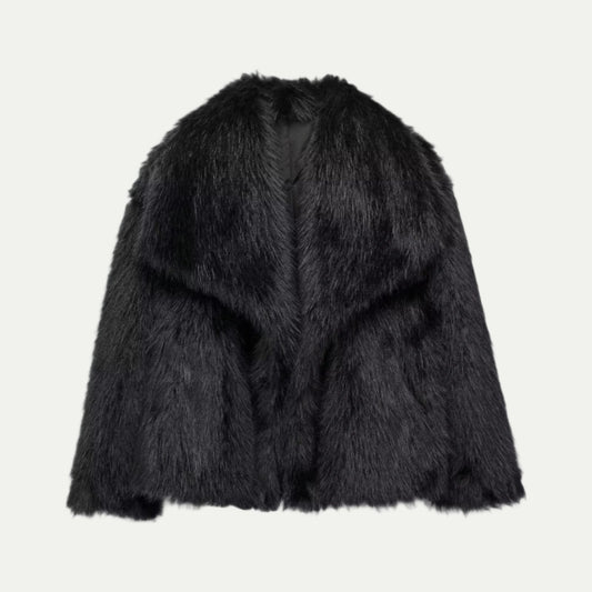 Women Faux Fur Cropped Jacket 0