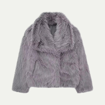 Women Faux Fur Cropped Jacket 4