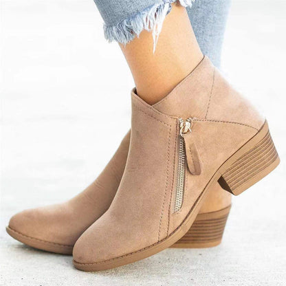 Women’s Ankle Boots – Side-Zip Design with Low Heel and Timeless Silhouette 4