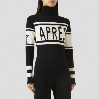 VogeLuxe | Women's Après Ski Jumper with Turtleneck Merino Wool