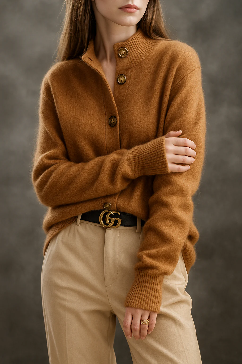 VogeLuxe | Women’s Elegant Knit Cardigan with Button Detail