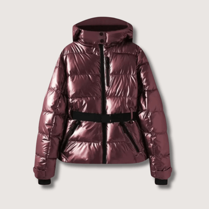 Women's Belted Hooded Puffer Jacket 4