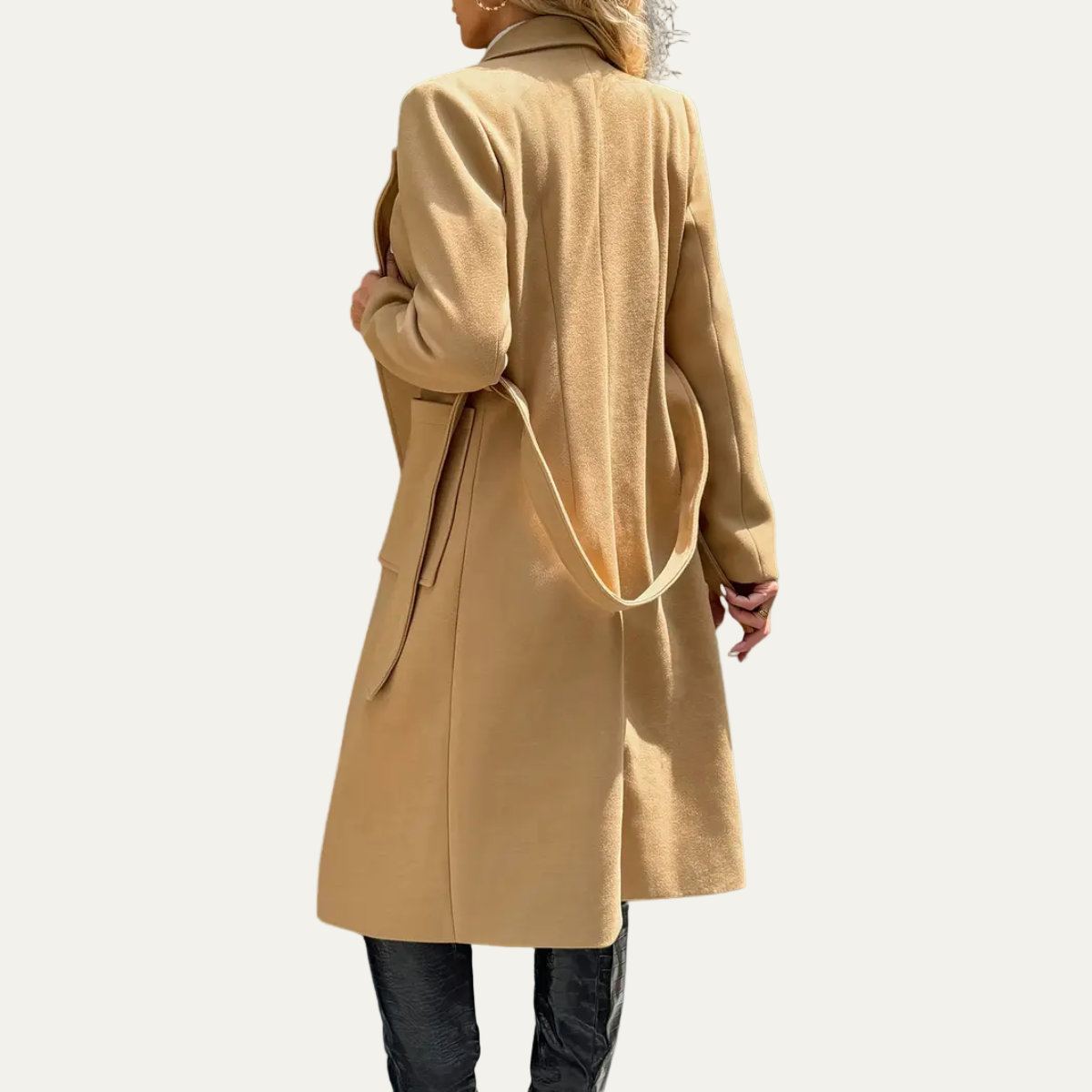 Women’s Belted Long Coat – Elegant Tailored Outerwear for Autumn & Winter 1