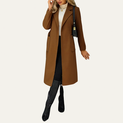 Women’s Belted Long Coat – Elegant Tailored Outerwear for Autumn & Winter 4