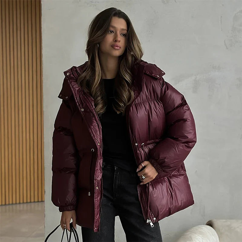 Warm Women's Down Filled Parka Coat