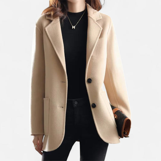 Women’s Blazer Coat – Classic Tailored – Buttoned – Structured Fit 0