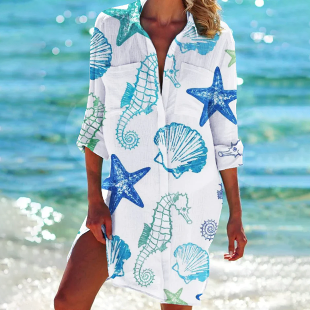 Casual Mini Dress with Front Buttons