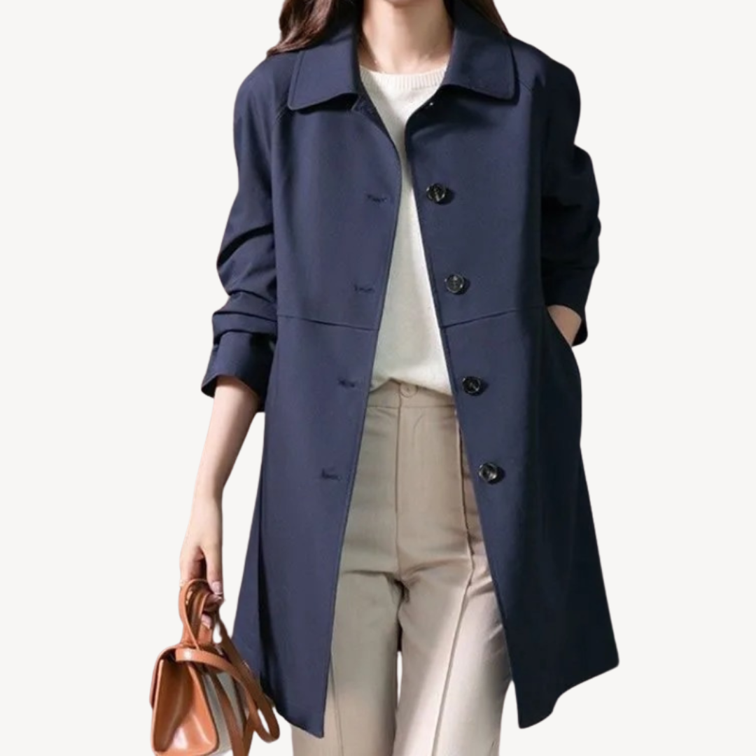 VogeLuxe | Women’s Mid-Length Trench Jacket