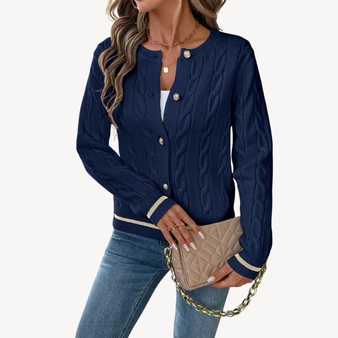 VogeLuxe | Women’s Simple Long Sleeve Cardigan