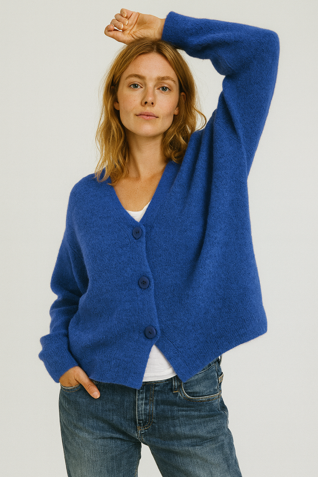 Women’s Cardigan Sweater – Soft Knit – Relaxed Fit – V-Neck – Button Front 1