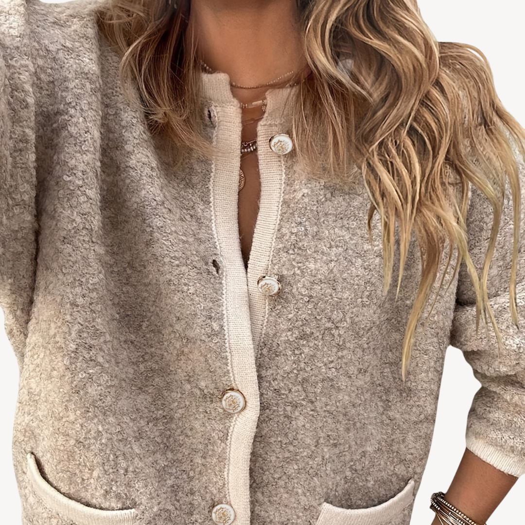 VogeLuxe | Women’s Oversized Button-Up Knit Sweater