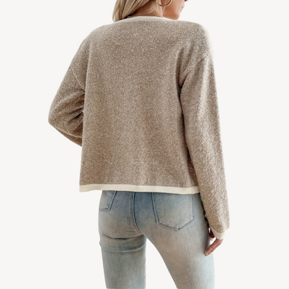 VogeLuxe | Women’s Oversized Button-Up Knit Sweater