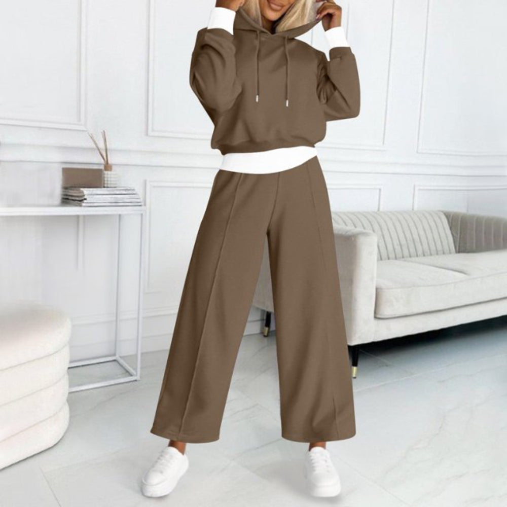 Relaxed Fit Women's Hooded Sweat Suit Set