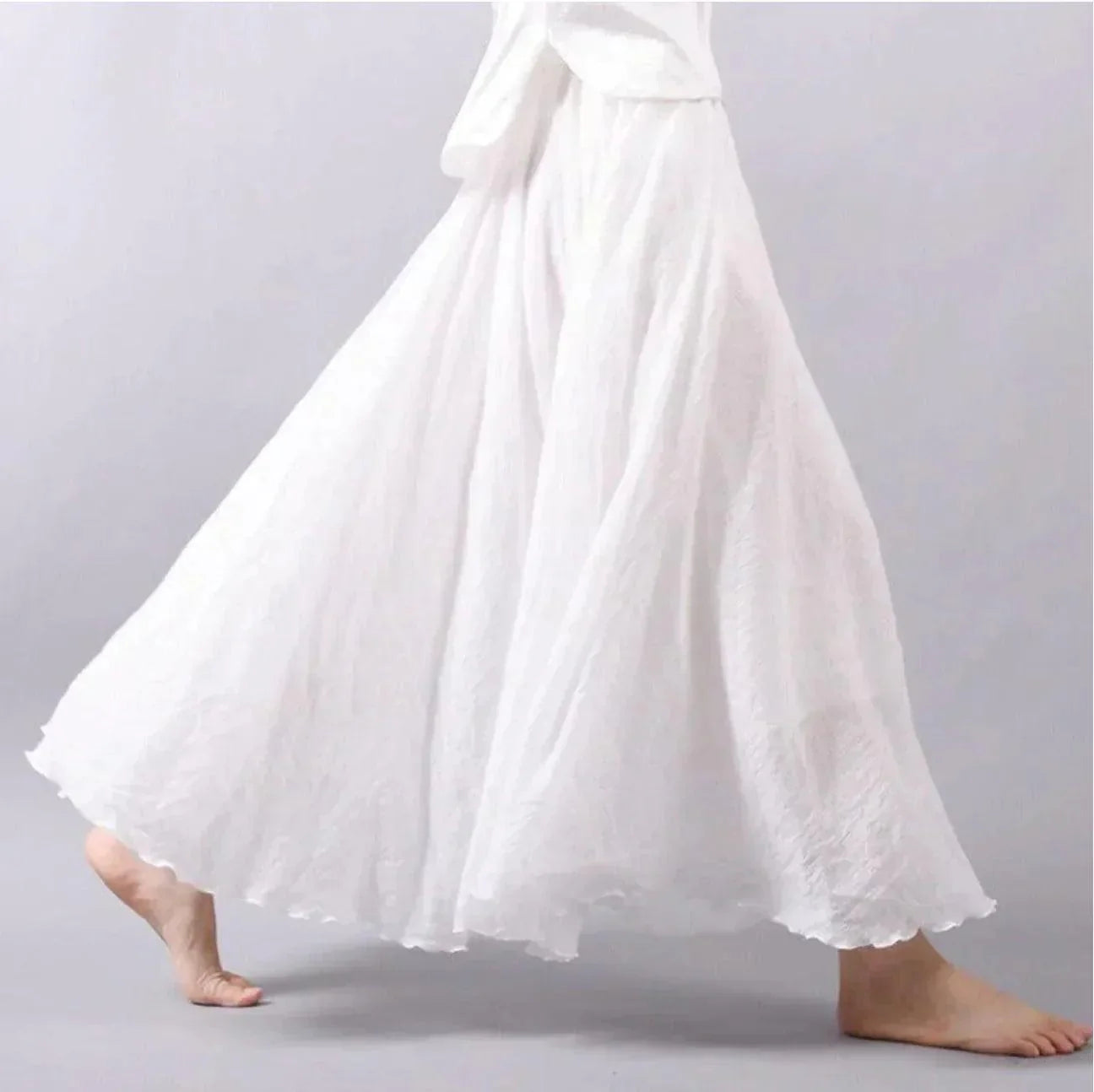 Flowy High Waist Long Maxi Skirt - BritishElegance