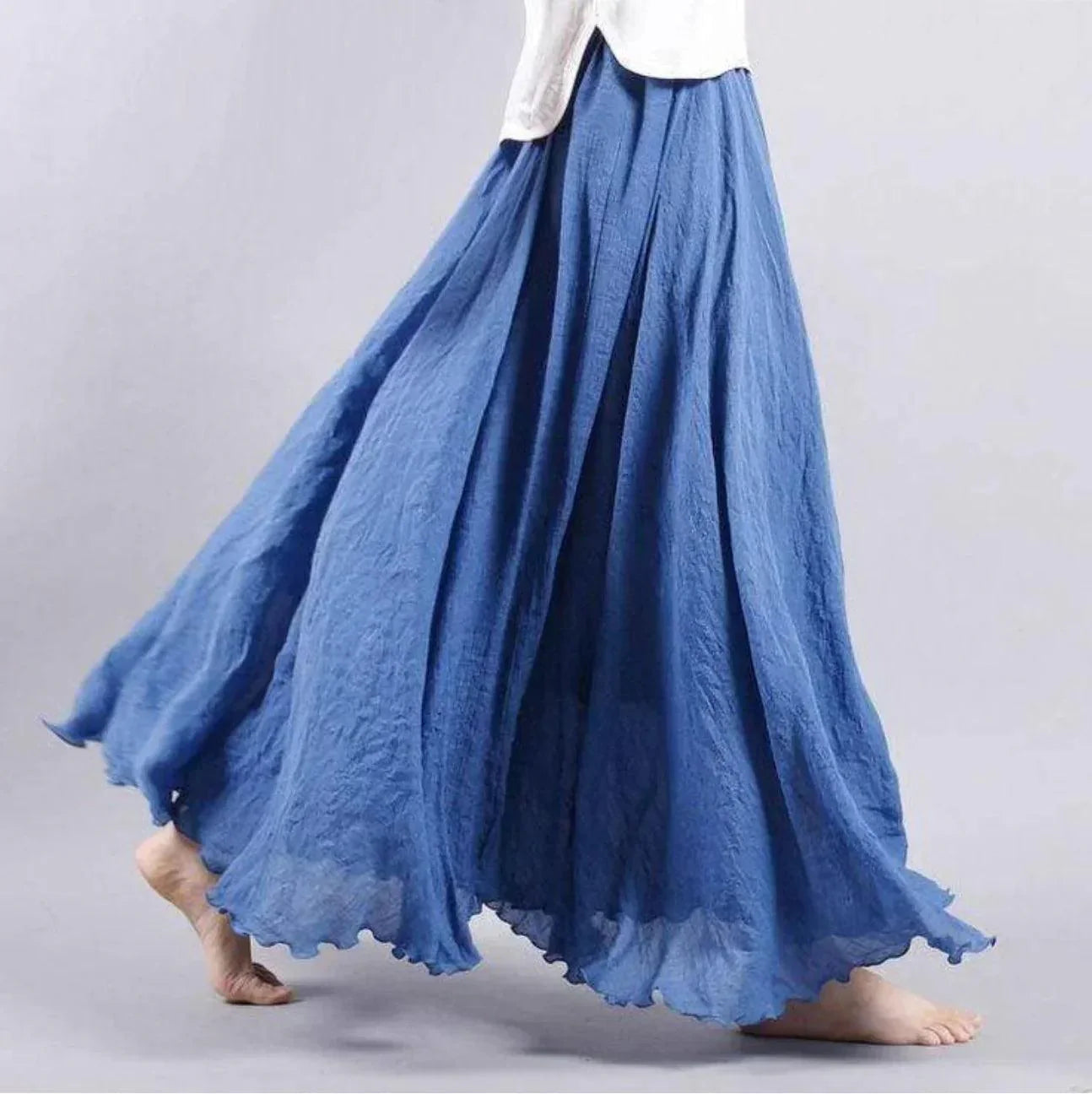 Flowy High Waist Long Maxi Skirt