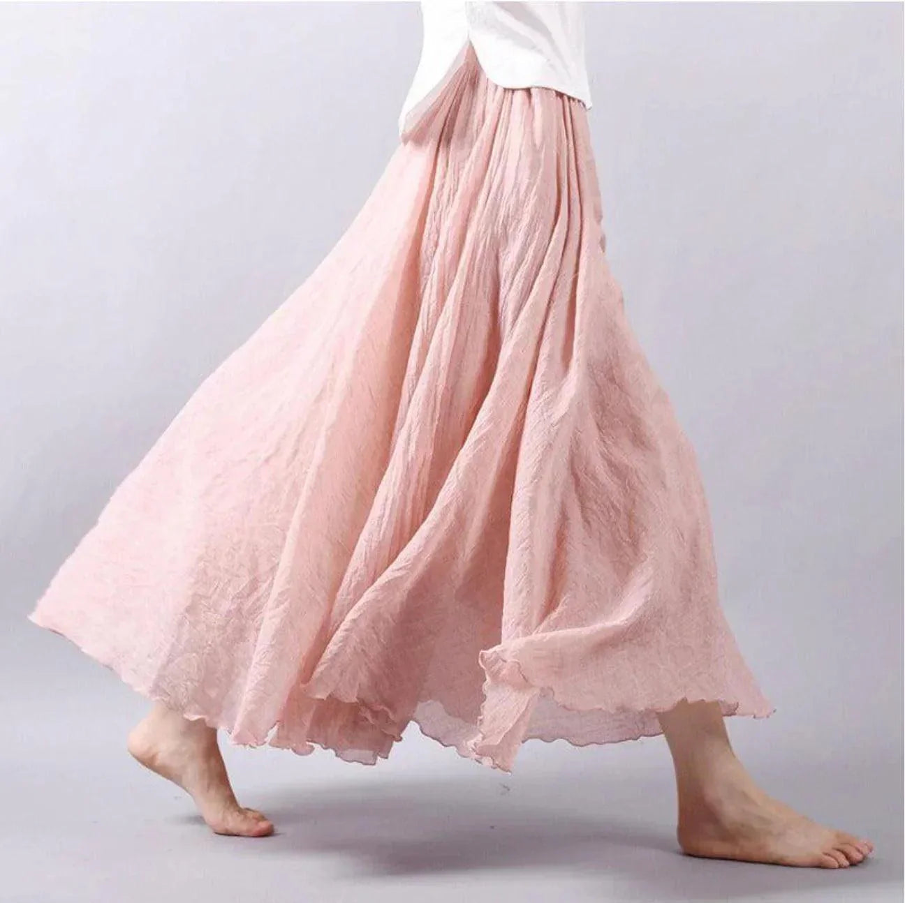 Flowy High Waist Long Maxi Skirt