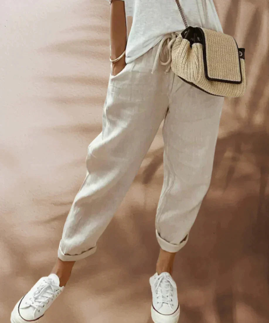 Comfortable Women's Drawstring Waist Pants - BritishElegance